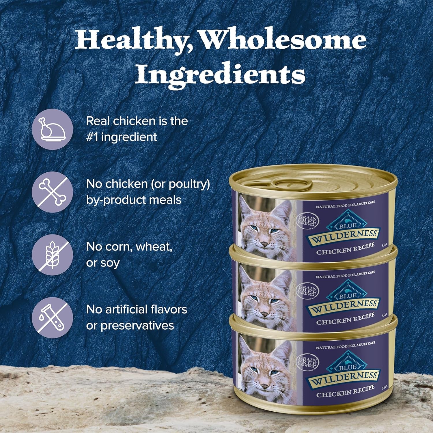 Wilderness High Protein Grain Free, Natural Adult Pate Wet Cat Food
