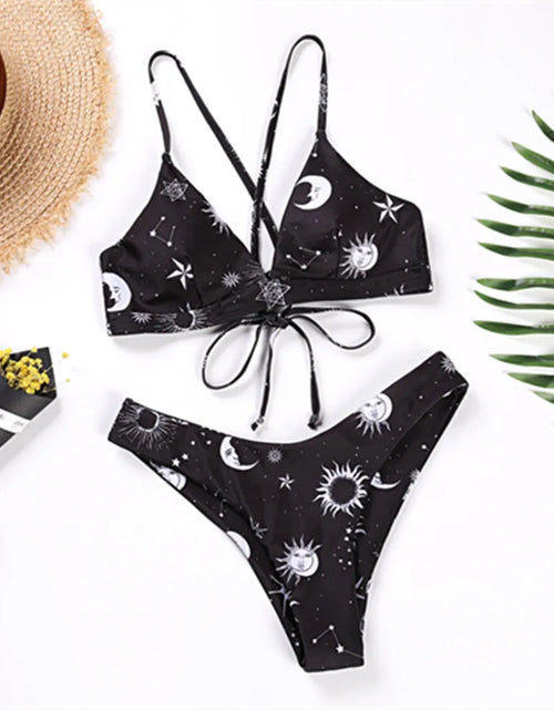 Load image into Gallery viewer, Sunflower Printed Bikini Set Sexy Swimwear Women 2021 Mujer Push up Padded Biquini Bathers Bandage Bathing Suit Swimsuit Bikini
