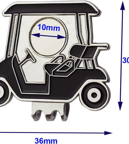 Golf Cart Hat Clip, Assorted Pattern Golf Ball Markers 24.4Mm,Nice Golf Gift for Women Men,Pack of 2