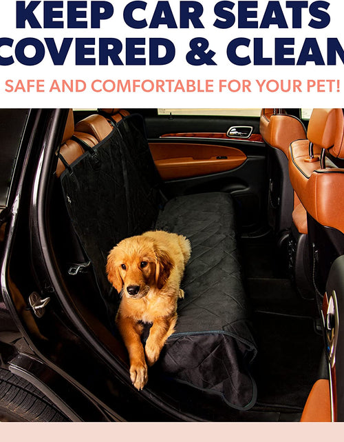 Load image into Gallery viewer, Black Car Rear Seat Cover for Dogs, Durable Waterproof &amp; Scratch Resistant Vehicle Backseat Protector, Nonslip Dog Accessory &amp; Pet Protection for Back Seats, Machine Washable
