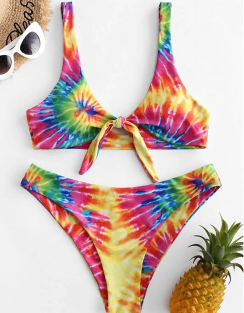 Load image into Gallery viewer, Sunflower Printed Bikini Set Sexy Swimwear Women 2021 Mujer Push up Padded Biquini Bathers Bandage Bathing Suit Swimsuit Bikini
