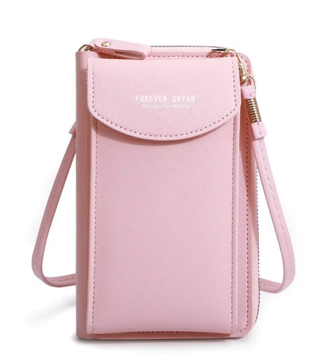 Elegance On-the-Go – Luxe PU Leather Crossbody Shoulder Bag with Phone & Card Organizer