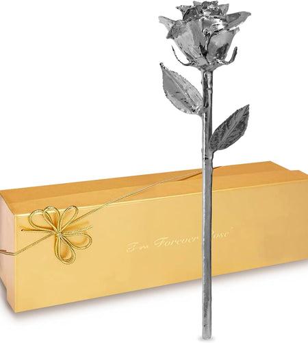 Real Platinum Rose, Genuine One of a Kind Rose Hand Dipped in Platinum to Last a Lifetime