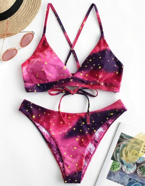 Load image into Gallery viewer, Sunflower Printed Bikini Set Sexy Swimwear Women 2021 Mujer Push up Padded Biquini Bathers Bandage Bathing Suit Swimsuit Bikini
