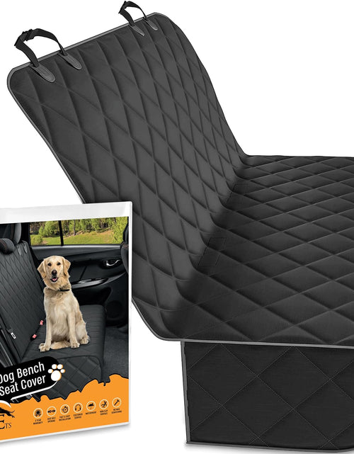 Load image into Gallery viewer, Black Car Rear Seat Cover for Dogs, Durable Waterproof &amp; Scratch Resistant Vehicle Backseat Protector, Nonslip Dog Accessory &amp; Pet Protection for Back Seats, Machine Washable

