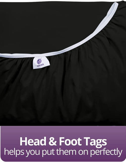 Load image into Gallery viewer, Fitted Sheets Queen Size – Queen Fitted Sheet Only Deep Pocket – Soft 21” Extra Deep Pocket Queen Fitted Sheets Fit Perfectly 17”–23” Deep Mattress &amp; Toppers – 1 Bottom Sheet Grey Fitted Sheet Queen
