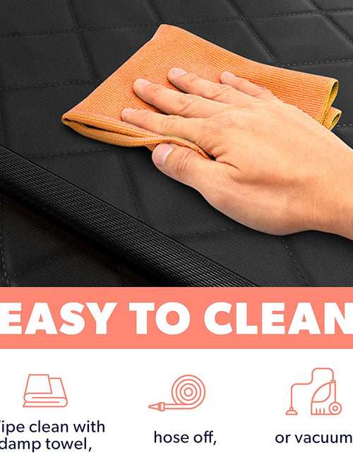 Load image into Gallery viewer, Black Car Rear Seat Cover for Dogs, Durable Waterproof &amp; Scratch Resistant Vehicle Backseat Protector, Nonslip Dog Accessory &amp; Pet Protection for Back Seats, Machine Washable
