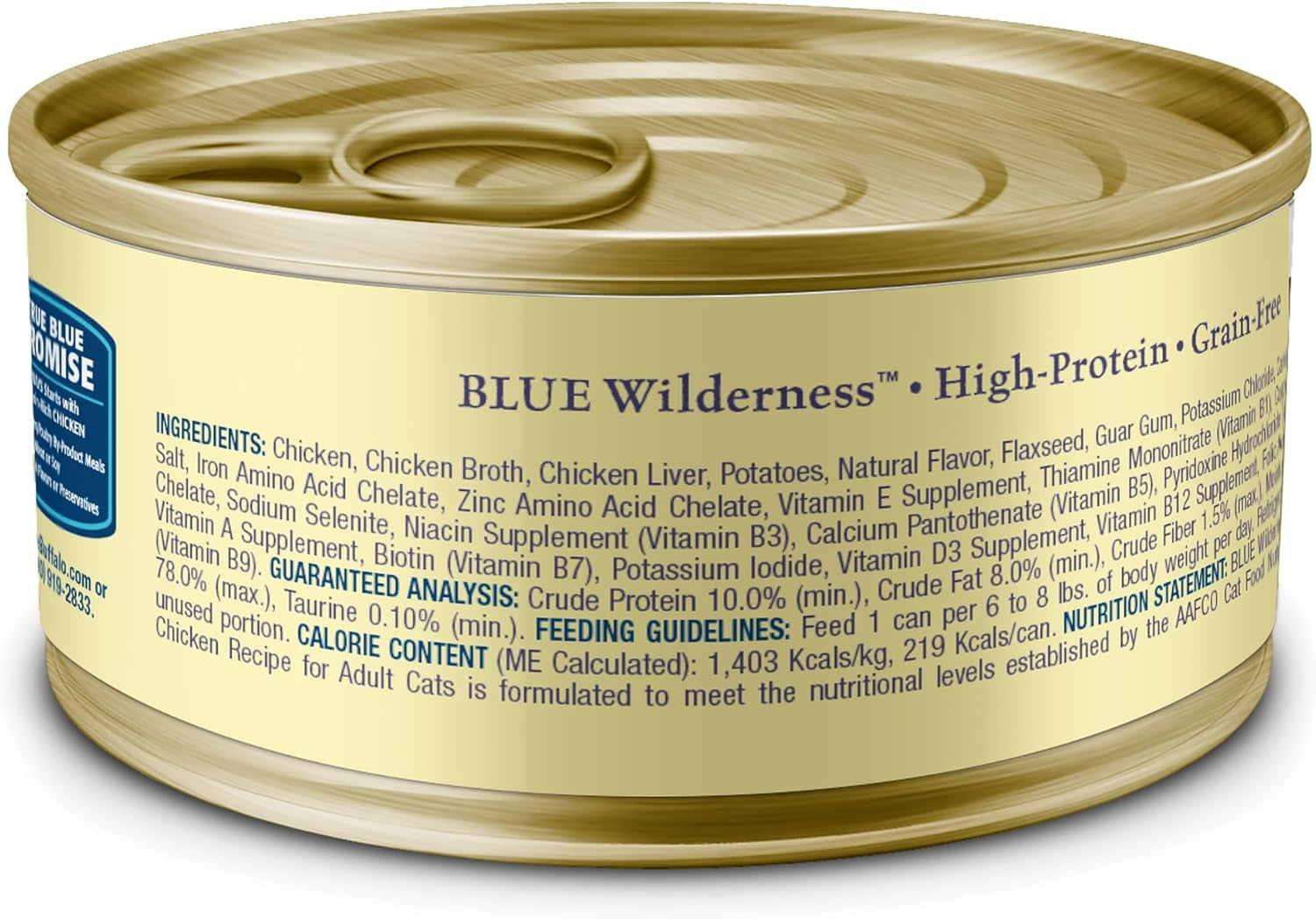 Wilderness High Protein Grain Free, Natural Adult Pate Wet Cat Food